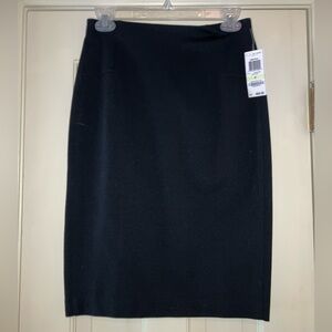 Women’s Macy’s Essentials INC Deep Black Stretch Pencil Skirt 4 NWT